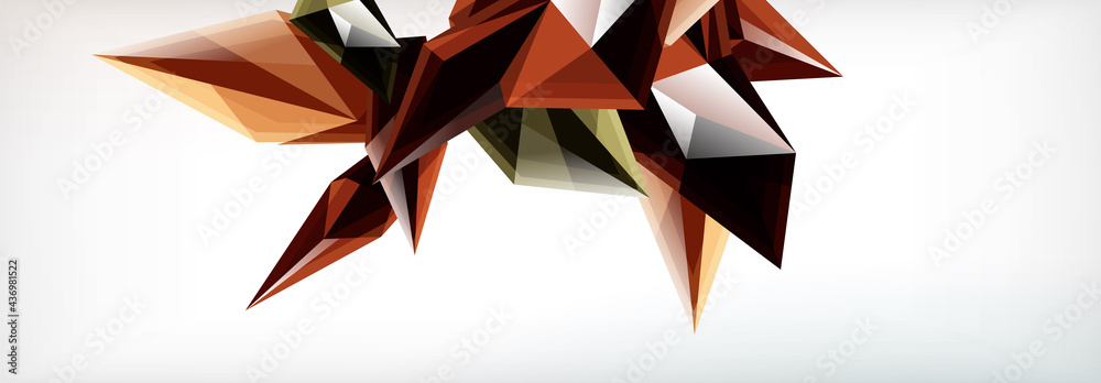 Vector 3d triangles and pyramids abstract background for business or technology presentations, internet posters or web brochure covers Vector 3d triangles and pyramids abstract background for business or technology presentations, internet posters or web brochure covers