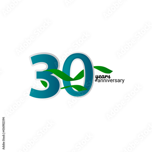 30 Years Anniversary Celebration Vector Template Design Illustration