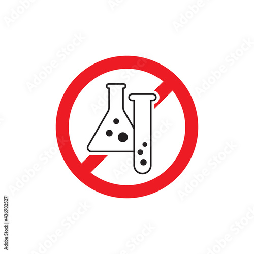 No chemical additives icon design. isolated on white background