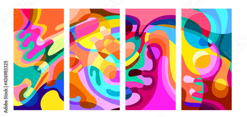 Vector colorful abstract psychedelic liquid and fluid background pattern