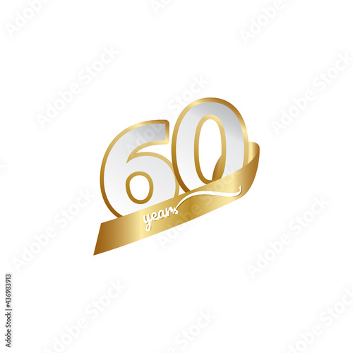 60 Years Anniversary Celebration Vector Template Design Illustration