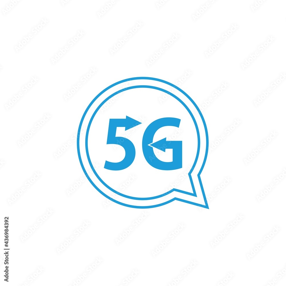 5G wireless internet wifi connection icon isolated on white background 5G wireless internet wifi connection icon isolated on white background