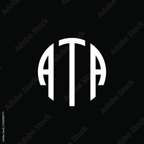 Fotografiet ATA letter logo design