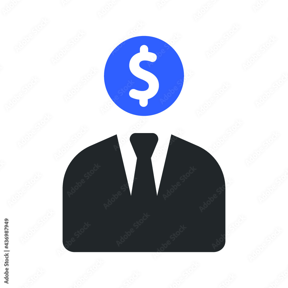 financial thinking icon design vector financial thinking icon design vector