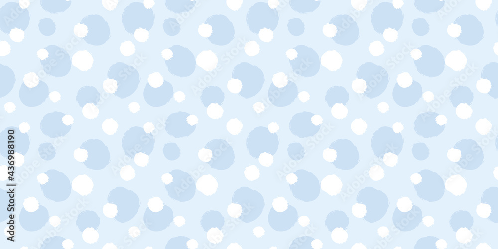 Blue abstract circles seamless repeat pattern background