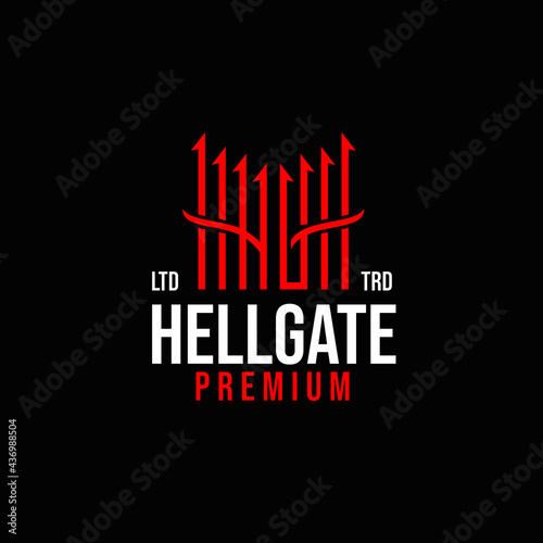 premium hell gate vector logo design