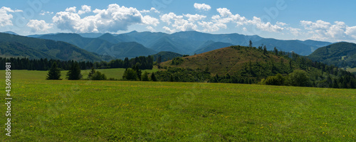 Mala Fatra mountains from Zlien hill above Lutise village in Slovakia photo