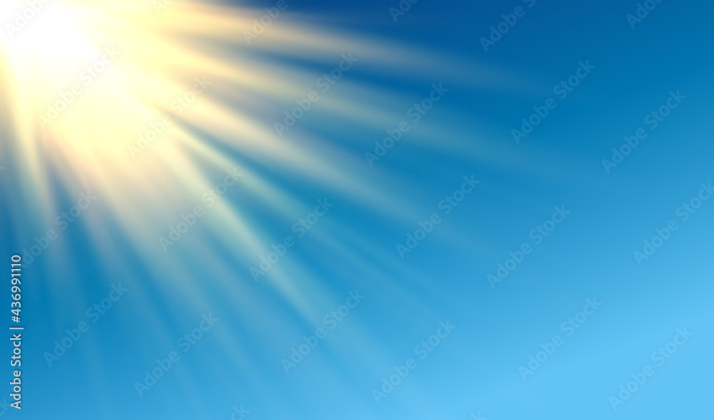 Shiny golden vector long rays horizontal design Shiny golden vector long rays horizontal design