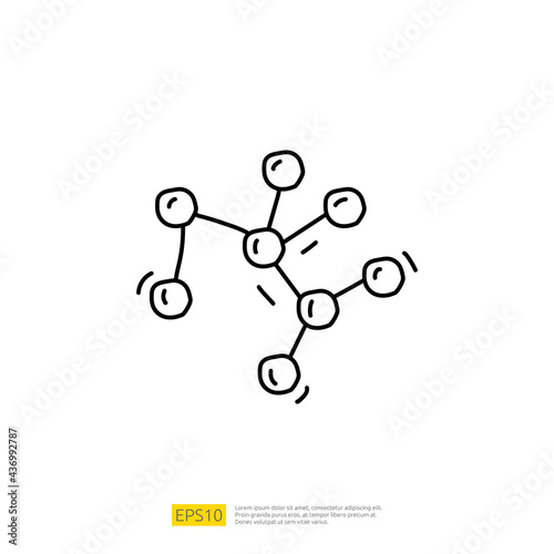 Artificial intelligence AI concept with algorithm and data filter or analysis for engineering, development, brainstorming sign. Hand drawn doodle icons vector illustration