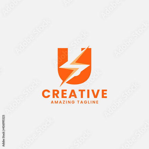 Orange Negative Space Flash on Letter U Monogram Initial Logo in White Background Free Download Orange Negative Space Flash on Letter U Monogram Initial Logo in White Background - GFXLoad