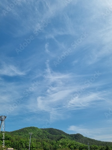 clouds over the mountains