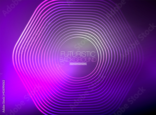 Neon color square shape lines abstract background. Shiny magic energy and motion concept  vector abstract wallpaper background