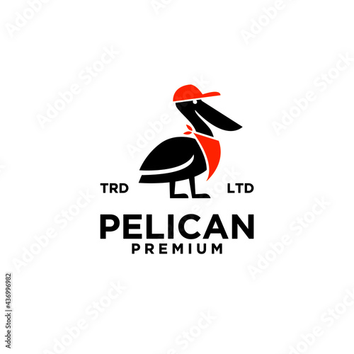 pelican vintage logo icon illustration Premium Vector