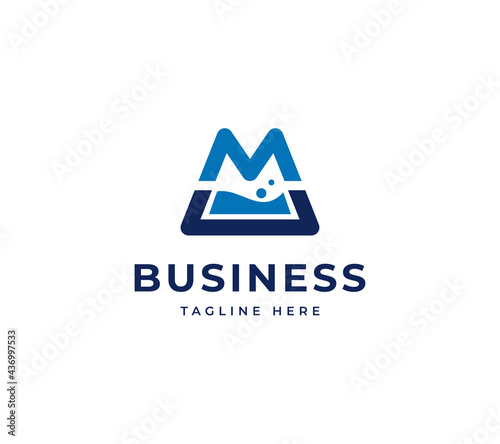 M lab vector logo. creative science logo design