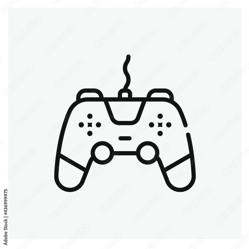 Gamepad vector icon. Editable stroke. Symbol in Line Art Style for Design, Presentation, Website or Apps Elements, Logo. Pixel vector graphics - Vector Gamepad vector icon. Editable stroke. Symbol in Line Art Style for Design, Presentation, Website or Apps Elements, Logo. Pixel vector graphics - Vector