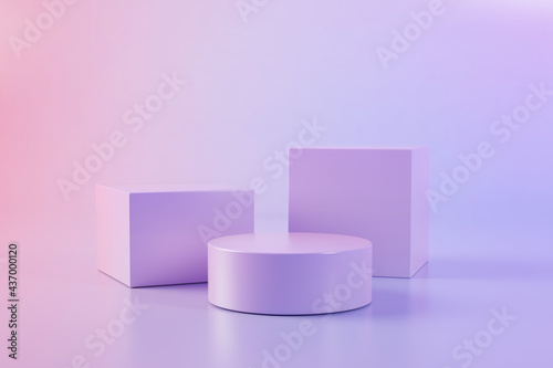 Fotografia pink shapes pedestal