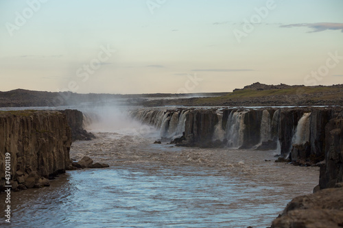 View of Beautiful Selfoss waterfall in Iceland, Summertime © Lab_Photo