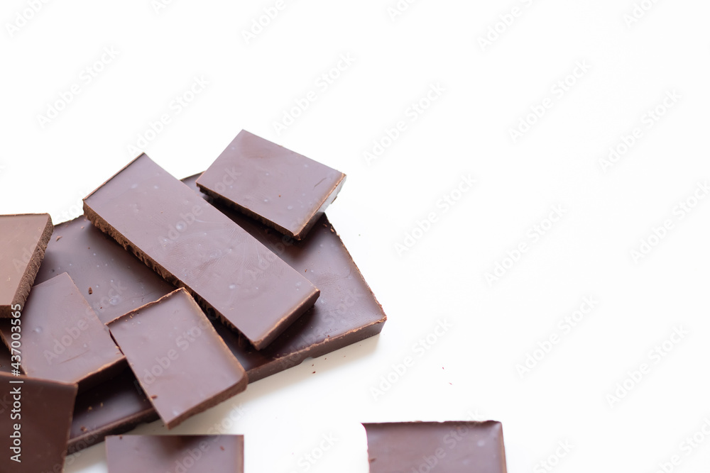 World Chocolate Day on a white background with a copy space World Chocolate Day on a white background with a copy space