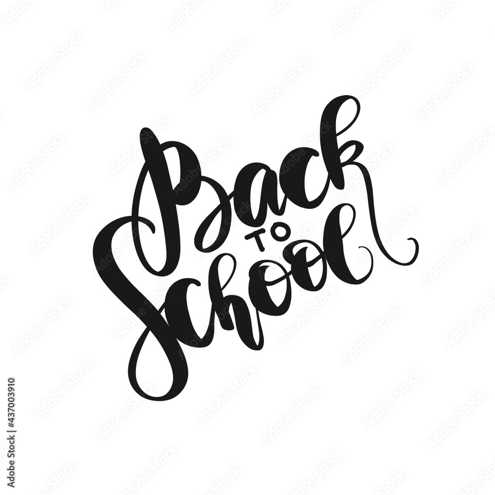 Back To School Phrase Hand Drawn Illustration Back To School Phrase Hand Drawn Illustration