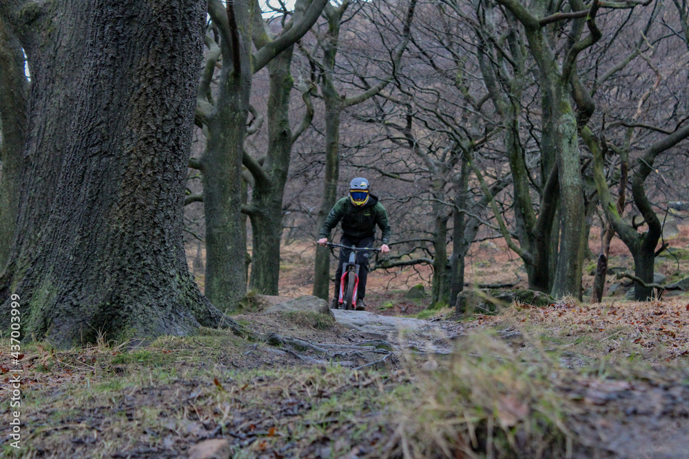 mountain biker attack position 