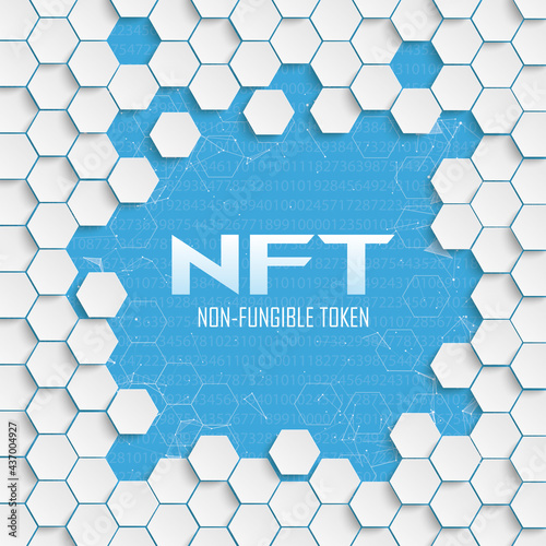 White Hexagon Structure Network NFT Cover Cover