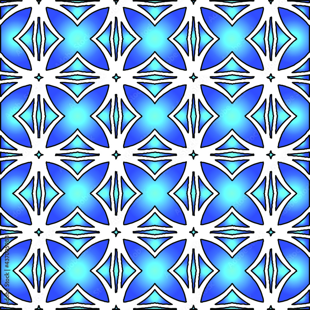 Geometric vector pattern with azure and blue gradient. simple ornament for wallpapers and backgrounds. Geometric vector pattern with azure and blue gradient. simple ornament for wallpapers and backgrounds.