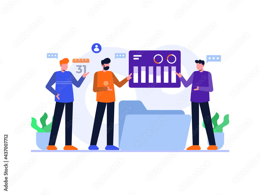 Illustration of an entrepreneur's mini business concept. Concept for web design Illustration of an entrepreneur's mini business concept. Concept for web design