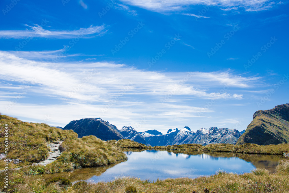 Mackinnon Pass on Milford Track, Fiordland National Park, Great Walks, Te Wahipounamu, New Zealand