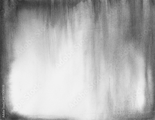 Watercolor drawing in black and white. 