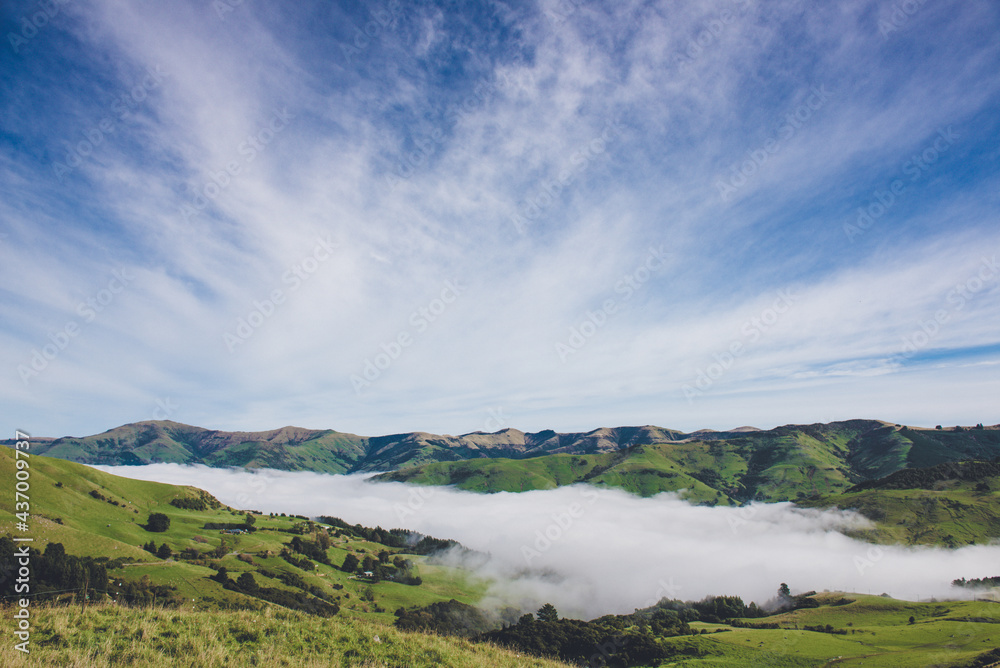 View from summit rd, Banks Peninsula, New Zealand