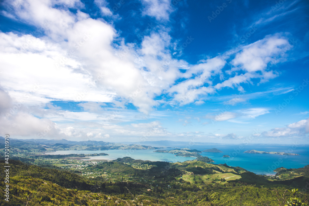 View from the hill top, Coromandel Peninsula, New Zealand