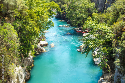Koprucay river gorge in Koprulu national Park in Turkey in Antalya  Manavgat.