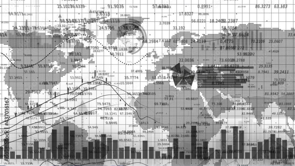 4K financial stock chart;Business tech digital Data trend hud Graph;Financial business diagram with charts and stock numbers showing profits and losses over time dynamically.world map. 4K financial stock chart;Business tech digital Data trend hud Graph;Financial business diagram with charts and stock numbers showing profits and losses over time dynamically.world map.