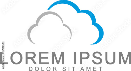 cloud logo template vector symbol 