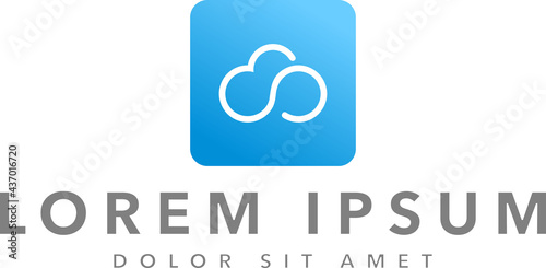 cloud logo template vector symbol	