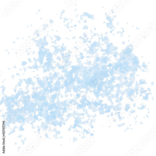 Watercolor or ink stains background. Abstract blue paint shapes. Isolated texture on white. Modern minimalist art. Design for party invitation or poster.