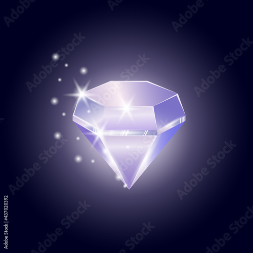 diamond on black background