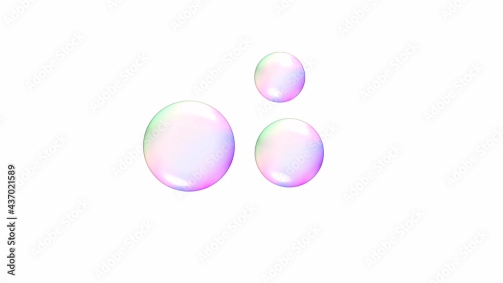 Simple animation: bubbles fly and burst in the end.