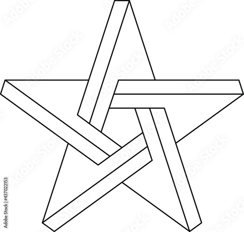 Impossible star. Vector Illustrstion. isolated on white background
