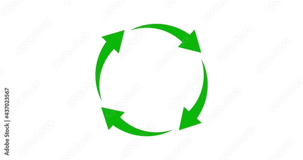 green circle arrows turning animated around process video animation green circle arrows turning animated around process video animation