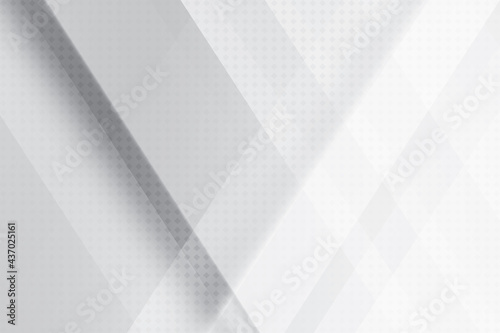 Abstract geometric white and gray color background, modern design with halftone effect. Vector illustration.	