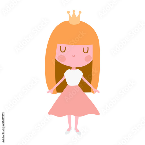  cute princess on the white background © Katerin_vin