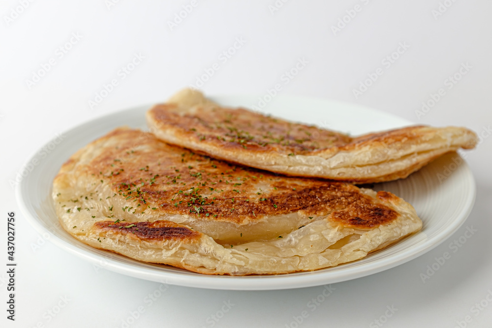 Calzone on a white background