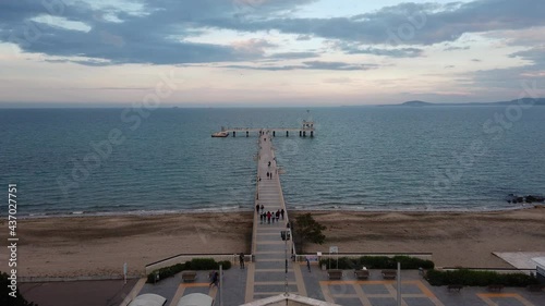 Burgas Pier,the symbol of the city.Burgas is one of the most vibrant cities in Bulgaria, having a wide public beach and turquoise water. photo