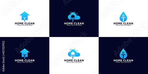 house cleaning logo collection