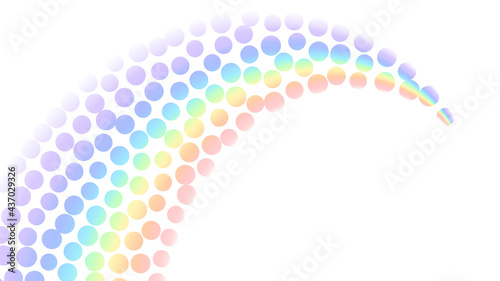 Rainbow gradient, white background. Community tolerance design. Circle color rainbow. Round colorful bright soft design. Vibrant smooth blur. Light effect. Symbol rain, sky, clear Vector illustration