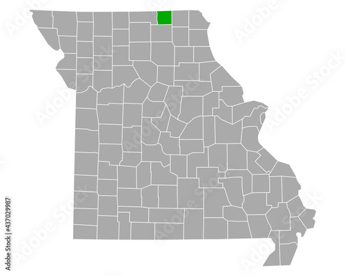Karte von Schuyler in Missouri