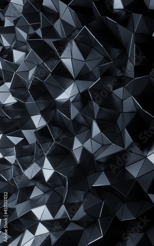 3d render of metallic dark blue textured wallpaper