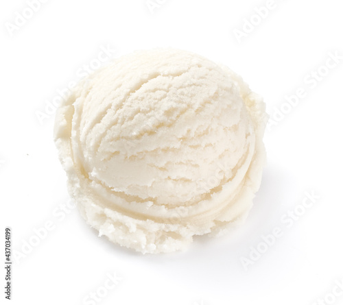 Ice cream isolated. Ice cream for package design. Scoop of ice cream on white background.
