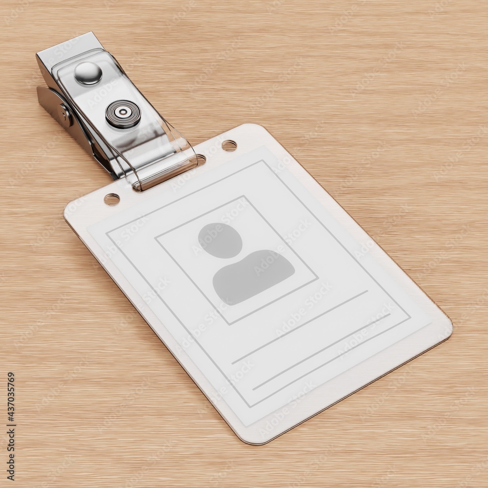 Realistic 3D Render of Name Badge Realistic 3D Render of Name Badge